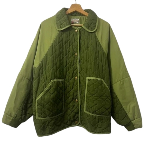 Anthropologie Pilcro Quilted Mixed-Media Bomber Jacket in Moss Green 2X NWT - Picture 5 of 10